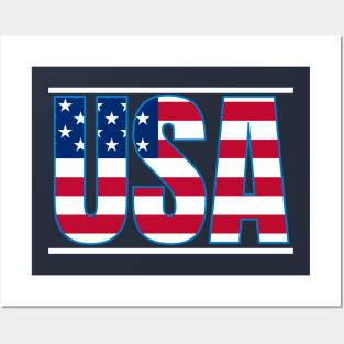 USA flag, 4th of July design Posters and Art